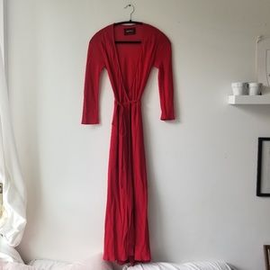 Reformation Wrap Dress Jaz in Cherry Red